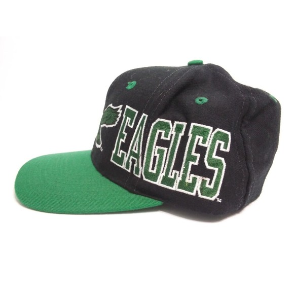 Philadelphia Eagles Apex One Snapback Vintage 90s Hat Cap NFL Black Green - Picture 4 of 11